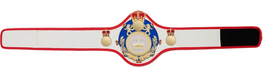 QUEENSBURY PRO LEATHER WHITE CHAMPION CROWN CHAMPIONSHIP BELT QUEEN/BLUE/G/WHTGEM - AVAILABLE IN 10+ COLOURS